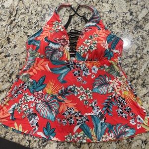 Apt 9 Bright Floral Tankini Top. XLarge.